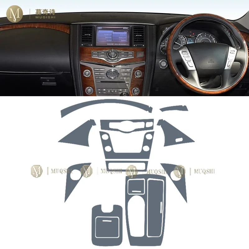 for infiniti qx80 2022 25 pre cutting car interior ppf paint protection film console scratch resistant repair transparent/matte for infiniti qx80 2022 25 pre cutting car interior ppf paint protection film console scratch resistant repair transparent/matte