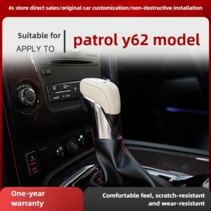 special gear shift knob for nissan patrol y62 (2016 2024) automatic transmission, off road high configuration modification par