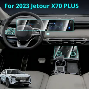 for 2023 jetour x70 plus screen protector & complete interior protection, premium tpu film kit for all dashboard displays, cente