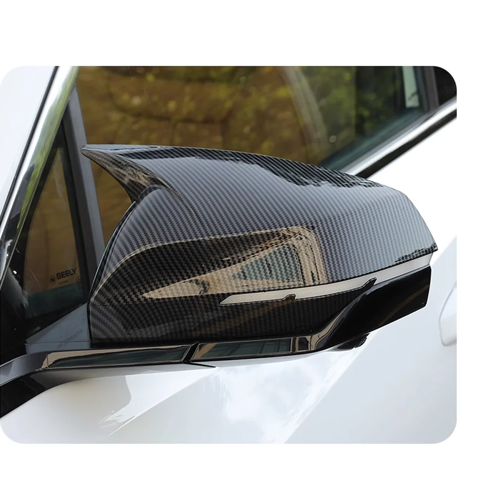 car mirror cover for geely boyue l fx11 starray atlas 2023~2025 abs carbon fiber black chrome trim rearview mirror car mirror cover for geely boyue l fx11 starray atlas 2023~2025 abs carbon fiber black chrome trim rearview mirror