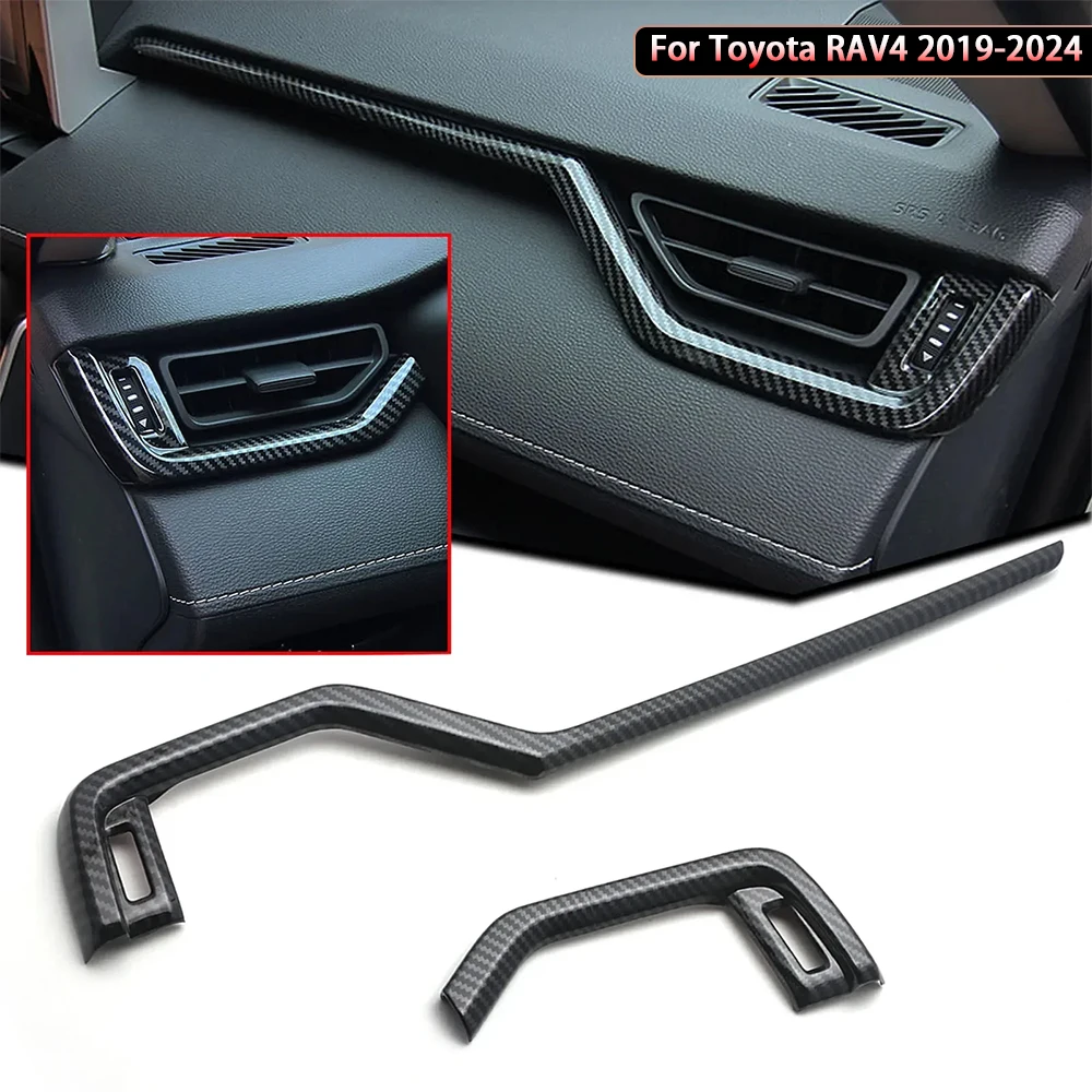 for toyota rav4 2019 2020 2021 2022 2023 2024 carbon fiber abs interior dashboard center console stripe ac air vent cover trim for toyota rav4 2019 2020 2021 2022 2023 2024 carbon fiber abs interior dashboard center console stripe ac air vent cover trim