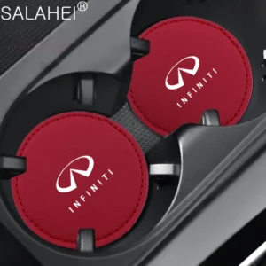 2pcs car coasters water cup slots non slip mat drink pad accessories for infiniti g25 g35 g37 q50 q60 q70 qx55 qx50 qx60 qx80