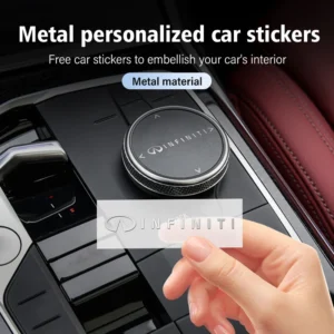 metal creative car waterproof stickers central control box decorative decal for infiniti fx35 qx60 qx70 qx80 qx50 qx30 q70l q60