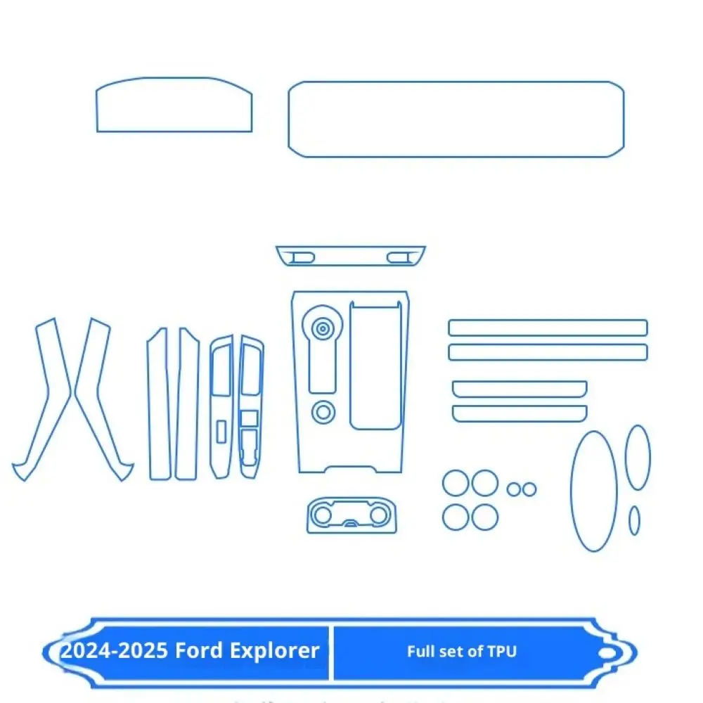 for ford explorer 2024 2025, dashboard & touchscreen protection kit, premium tpu film for navigation display and interior trim for ford explorer 2024 2025, dashboard & touchscreen protection kit, premium tpu film for navigation display and interior trim