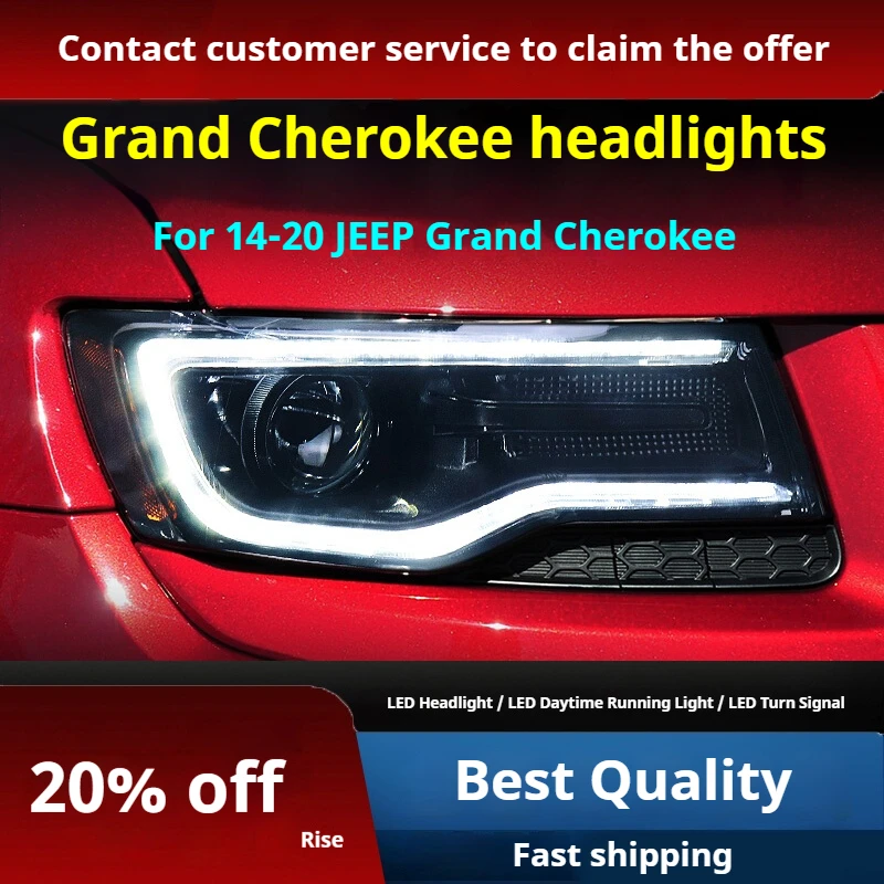 ft car lights for jeep grand cherokee headlights 2014 2022 led projetor headlamp daytime running light automotive accessories ft car lights for jeep grand cherokee headlights 2014 2022 led projetor headlamp daytime running light automotive accessories