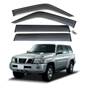 window deflector for nissan patrol safari y61 door window rain visor weather vent shield