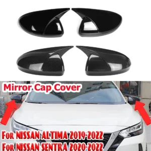 rearview mirror cover side wing cap exterior rear view cap for nissan altima 2019 2023 for sentra/sylphy 2020 2023 mirror cover