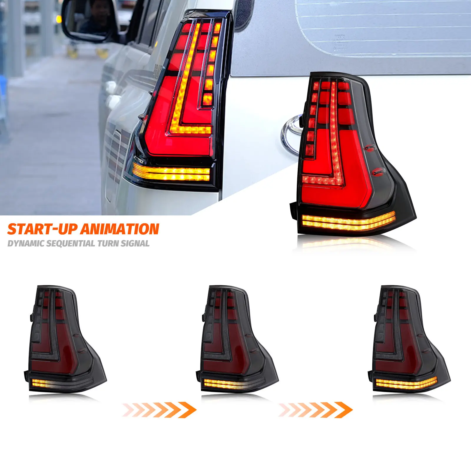 led tail lights for lexus gx460 2010 2021 toyota prado 2010 2021 with start animation drl rear lamp assembly taillights led tail lights for lexus gx460 2010 2021 toyota prado 2010 2021 with start animation drl rear lamp assembly taillights