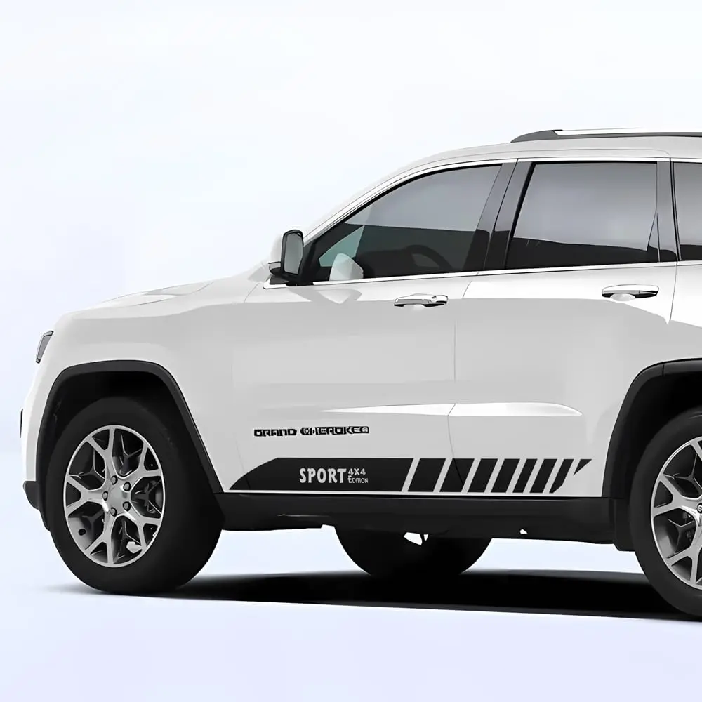2pcs decal sticker vinyl side racing stripes kit compatible with jeep grand cherokee wk2 2011 present 2pcs decal sticker vinyl side racing stripes kit compatible with jeep grand cherokee wk2 2011 present