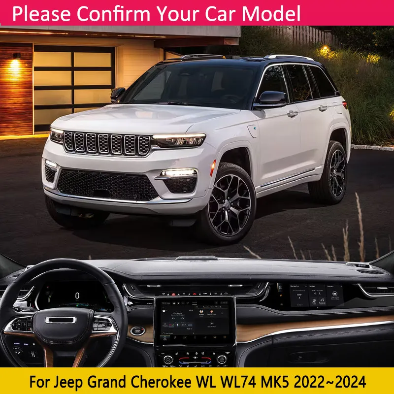 for jeep grand cherokee wl wl74 mk2022~2024 auto trim part car dashboard cover pad liner anti slip mat sunshade protective pad for jeep grand cherokee wl wl74 mk2022~2024 auto trim part car dashboard cover pad liner anti slip mat sunshade protective pad