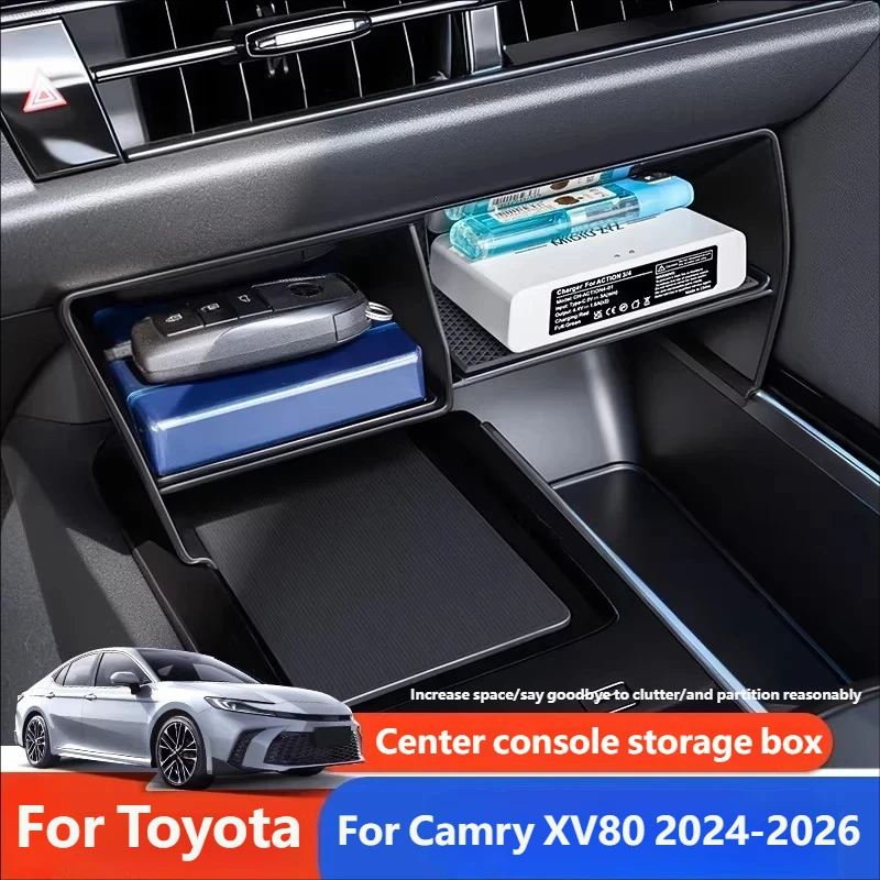 for toyota camry xv80 9thgen 2024 2026 tpe center console storage box armrest box organizer dust mat interior special accessorie for toyota camry xv80 9thgen 2024 2026 tpe center console storage box armrest box organizer dust mat interior special accessorie
