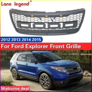 for ford explorer 2012 2013 2014 2015 car accessory front bumper grille centre panel styling upper black grill