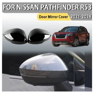 car styling trim paste style door mirror cover for nissan pathfinder r53 2021 2022 2023 2024 car rearview accessories