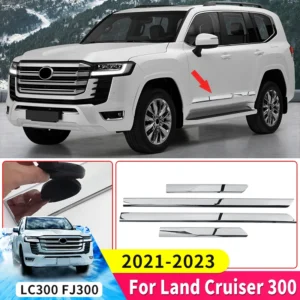 car door chrome decoration strip for toyota land cruiser 300 lc300 j300 2022 2021 exterior accessories upgrade protection tuning