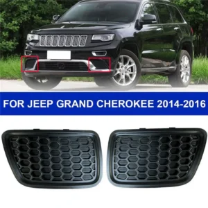 a pair of left + right front lower grille tow insert bezel fit for jeep grand cherokee 2014 2016 direct replacement #68143099ac