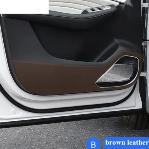 suede leather carbon fiber sticker door anti kick cover protection mat accessories for roewe mg rx5 2019 2023