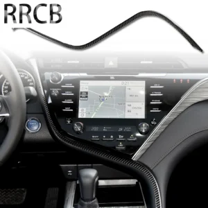 for toyota camry xv70 8th 2018 2019 car accessories carbon fiber central control dashboard decorative strip interior stickers