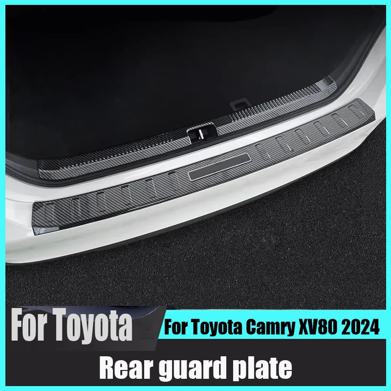 for toyota camry xv80 2024 carbon fiber patterned threshold strip rear guard plate trunk protective panel decorative sticker for toyota camry xv80 2024 carbon fiber patterned threshold strip rear guard plate trunk protective panel decorative sticker
