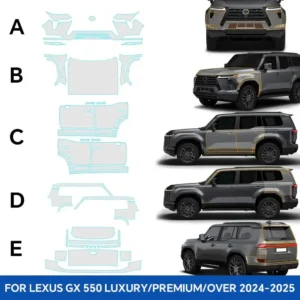 for lexus gx 550 luxury premium over 2024 2025 tpu paint protection film self healing clear pre cut ppf anti scratch resistant