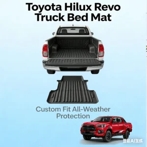 tailgate mat for toyota hilux revo 2015 2022, truck bed rear trunk protective pad cargo liner accessories black