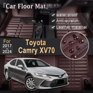 lhd car mats leather for toyota camry xv70 2017~2024 2020 2021 2022 panel liner carpets foot part pad cover interior accessories