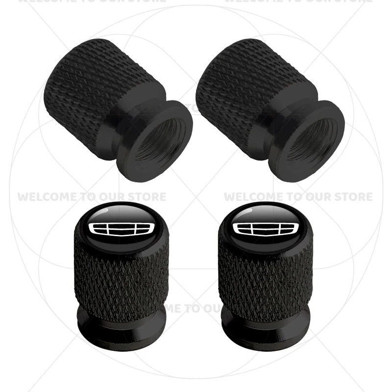 for geely auto emblem coolray tugella monjaro atlas pro okavango 4pcs aluminum car tire valve caps wheel stem air dust covers for geely auto emblem coolray tugella monjaro atlas pro okavango 4pcs aluminum car tire valve caps wheel stem air dust covers