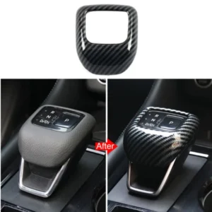 car accessories for nissan rogue x trail t33/ pathfinder 2021 2022 2023 abs carbon fiber grain gear shift knob head cover trim