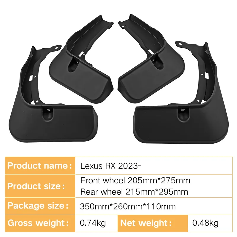 for lexus rx 2023 2024 mudguard mud flaps guard splash flap mudguards fender car for lexus rx 2023 2024 mudguard mud flaps guard splash flap mudguards fender car