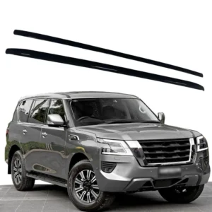 fits for nissan armada patrol y62 2017 2024 cross bar 2pcs roof rack rails canoe bars silver aluminium carrier
