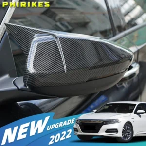 rhyming side mirror cap wing rearview mirrors cover horn shape fit for honda accord 10th 2018 2019 car modified accessories
