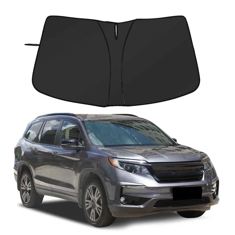 for honda pilot front glass sunshade car front glass sunshade anti uv anti sunshine black 1pcs (memory wire model) 2016 2022 for honda pilot front glass sunshade car front glass sunshade anti uv anti sunshine black 1pcs (memory wire model) 2016 2022