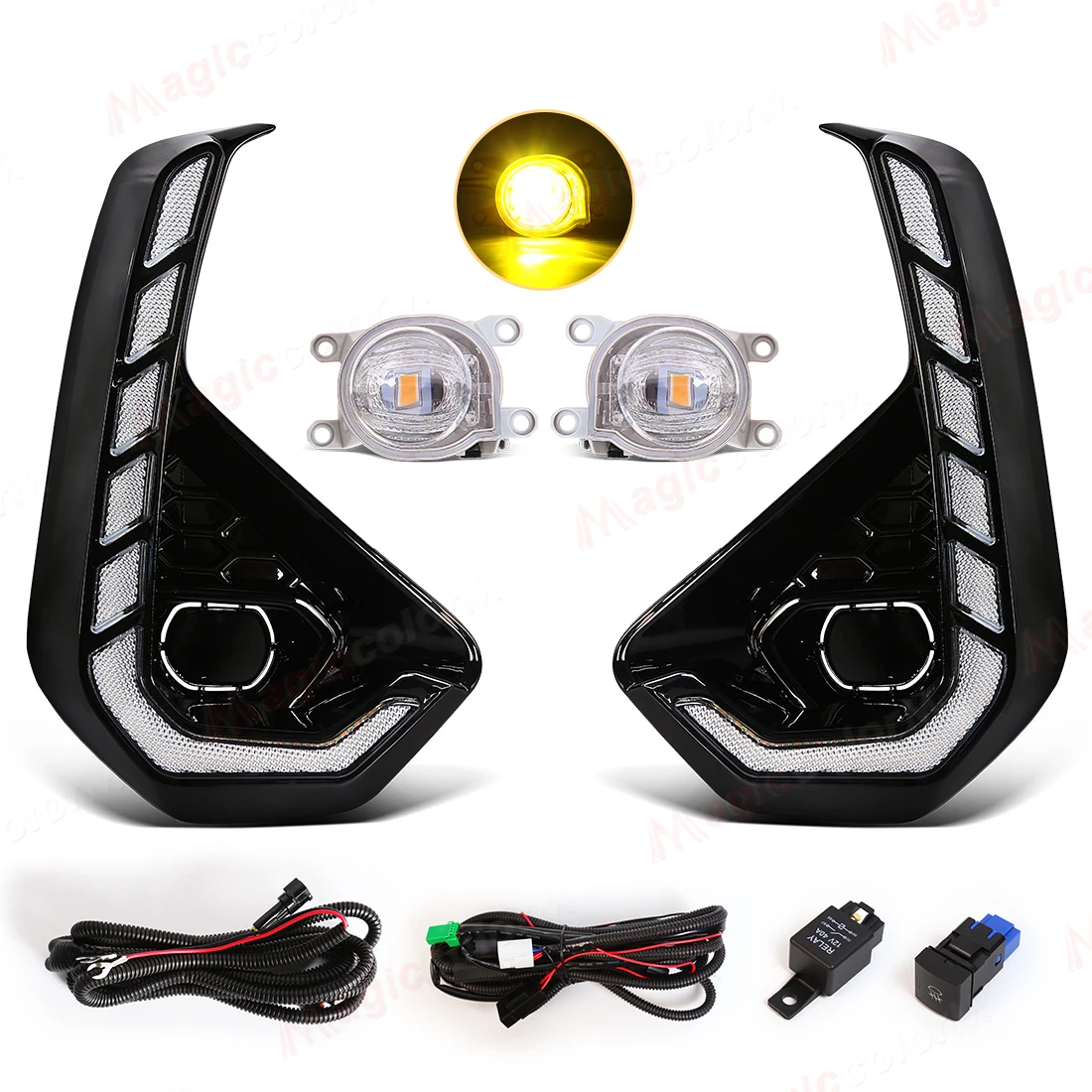 car led fog lamp drl for toyota hilux 2024 2025 daytime running light assembly driving turn signal light with wires switch 12v car led fog lamp drl for toyota hilux 2024 2025 daytime running light assembly driving turn signal light with wires switch 12v