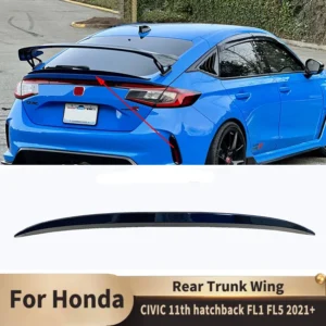 for honda civic 11th hatchback only fl1 fl5 2021+ rear tail wings fixed wind spoiler rear wing auto fixed wind accessories