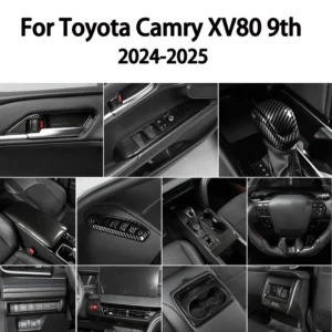 for toyota camry xv80 9th 2025 2024 abs carbon fiber window lift switch panel air vent trim gear shift cover interior accessorie