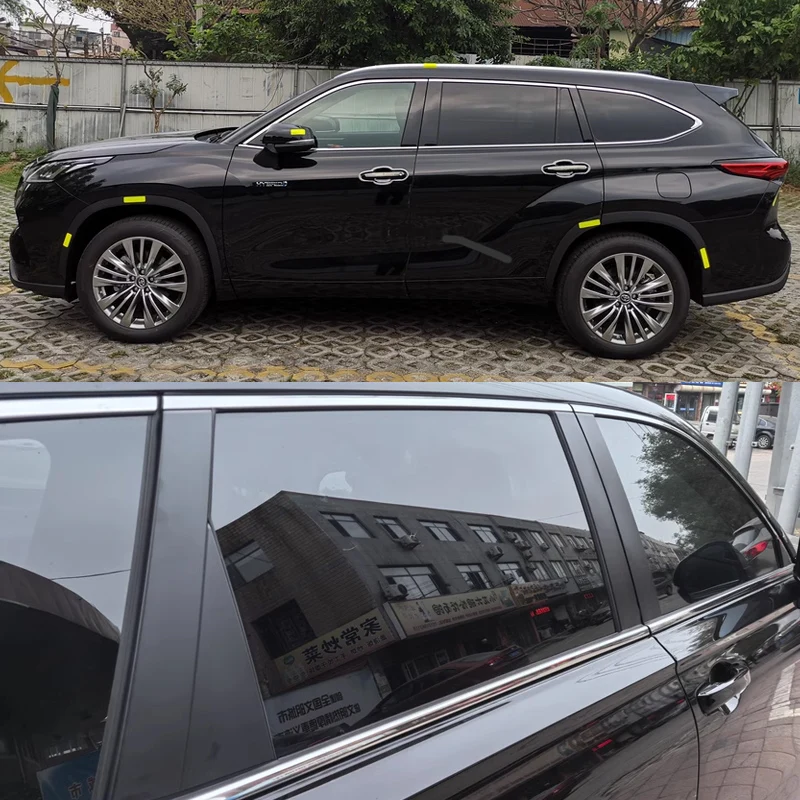 10pcs car window trim cover for toyota camry xv80 2024 2025 2026 black center column post pillar body stickers car 10pcs car window trim cover for toyota camry xv80 2024 2025 2026 black center column post pillar body stickers car