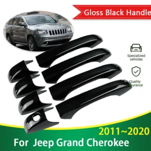 for jeep grand cherokee wk2 2011~2020 2012 2013 2014 2015 gloss black outer door handle cover protective sticker car accessories