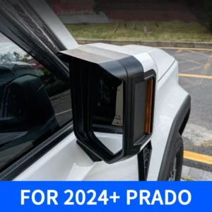 for toyota land cruiser prado 250 series 2024 rearview mirror rain eyebrow decorative frame weather shield abs material