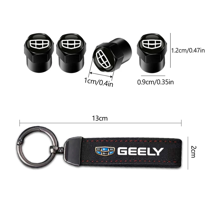 geely car tire wheel valve caps cover car key chain ring keychain for geely coolray geometry c gx3 emgrand ec7 lc panda tugella geely car tire wheel valve caps cover car key chain ring keychain for geely coolray geometry c gx3 emgrand ec7 lc panda tugella
