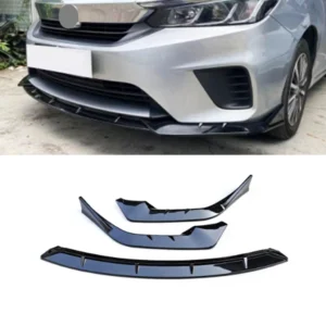 front bumper spoiler lip lower body kit diffuser splitter tuning guard for honda city rs 2020 2021 2022 2023 abs glossy black