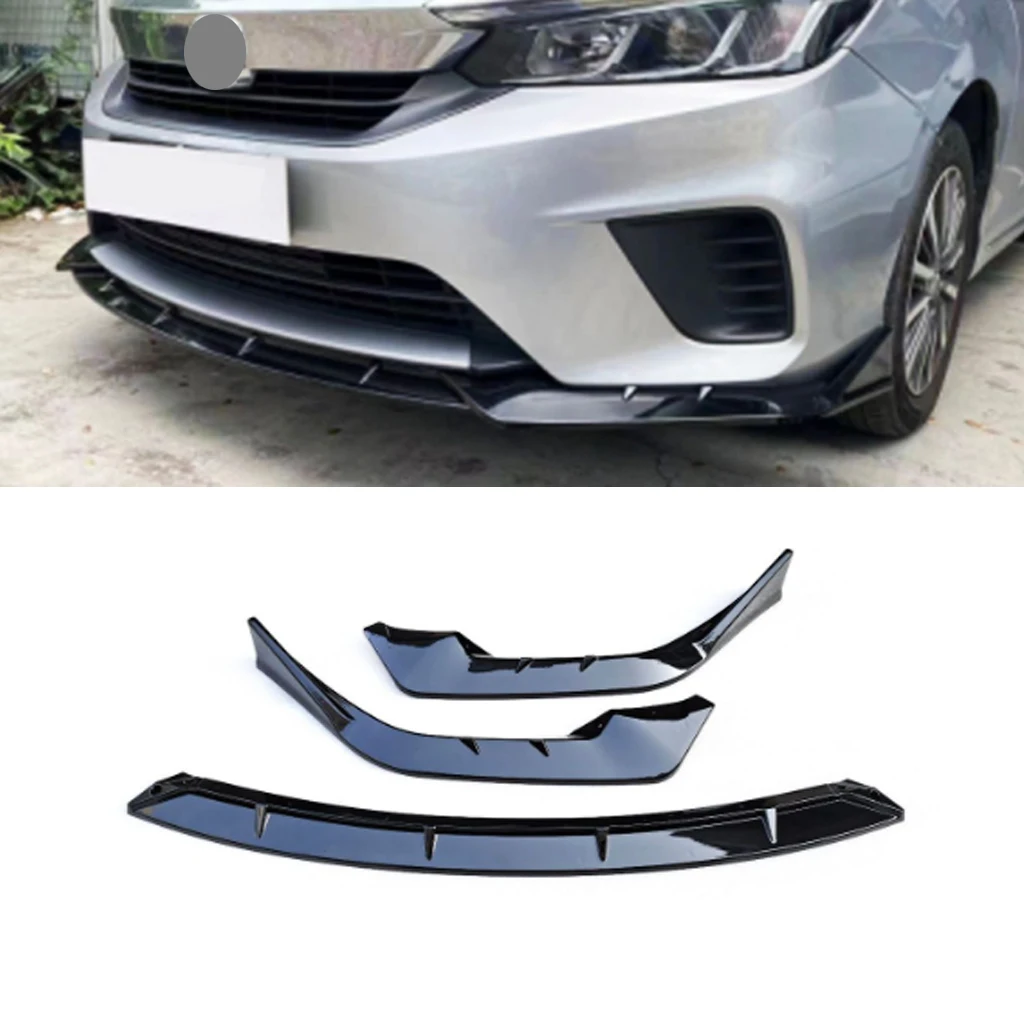 front bumper spoiler lip lower body kit diffuser splitter tuning guard for honda city rs 2020 2021 2022 2023 abs glossy black front bumper spoiler lip lower body kit diffuser splitter tuning guard for honda city rs 2020 2021 2022 2023 abs glossy black