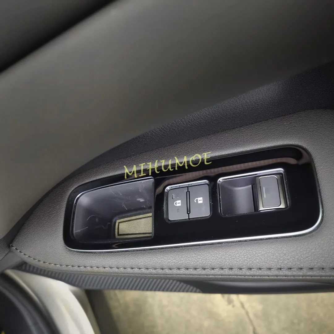 for lexus rx rx350 rx350h rx450h+ rx500h 2023 2024 2025 stainless steel interior door window switch cover trims glossy black for lexus rx rx350 rx350h rx450h+ rx500h 2023 2024 2025 stainless steel interior door window switch cover trims glossy black