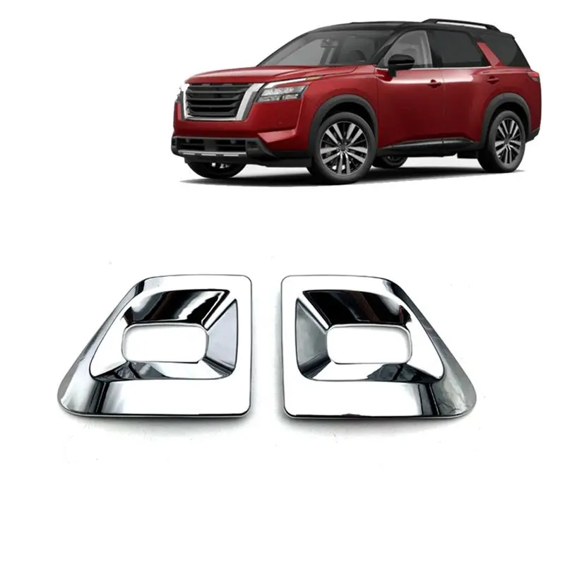 aea7 2piece car front fog light cover trim decoration replacement parts for nissan pathfinder r53 2022 2023 silver aea7 2piece car front fog light cover trim decoration replacement parts for nissan pathfinder r53 2022 2023 silver