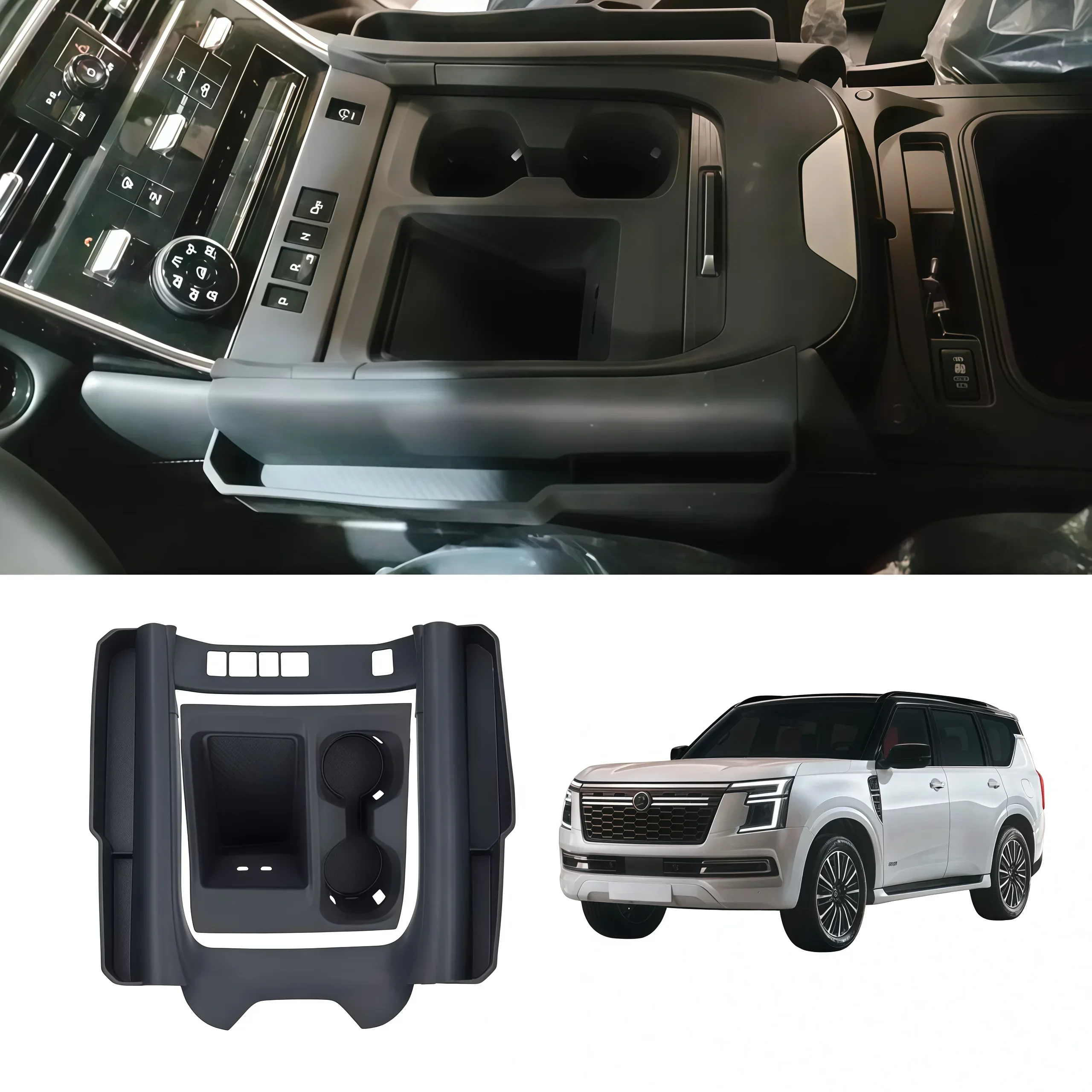 center console silicone storage box with cup holde for nissan patrol y63 interior , shift gear cover for y63 center console silicone storage box with cup holde for nissan patrol y63 interior , shift gear cover for y63