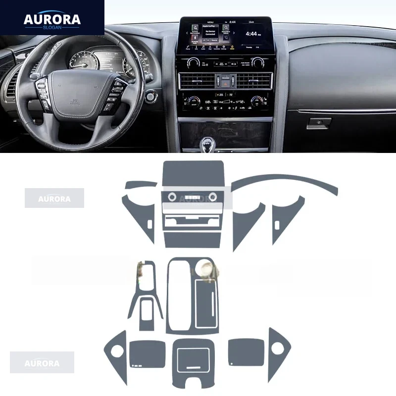 for infiniti qx80 2023 2025 pre cut car interior gearbox panel tpu protective film screen anti scratch repair stickers for infiniti qx80 2023 2025 pre cut car interior gearbox panel tpu protective film screen anti scratch repair stickers