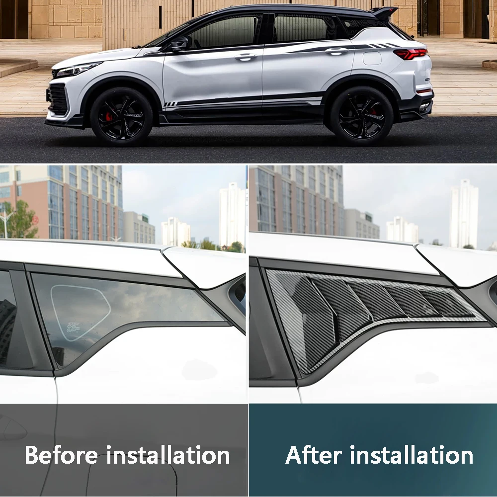for geely coolray 2025 2026 car rear triangle window cover trim styling protection auto blinds modification stickers for geely coolray 2025 2026 car rear triangle window cover trim styling protection auto blinds modification stickers