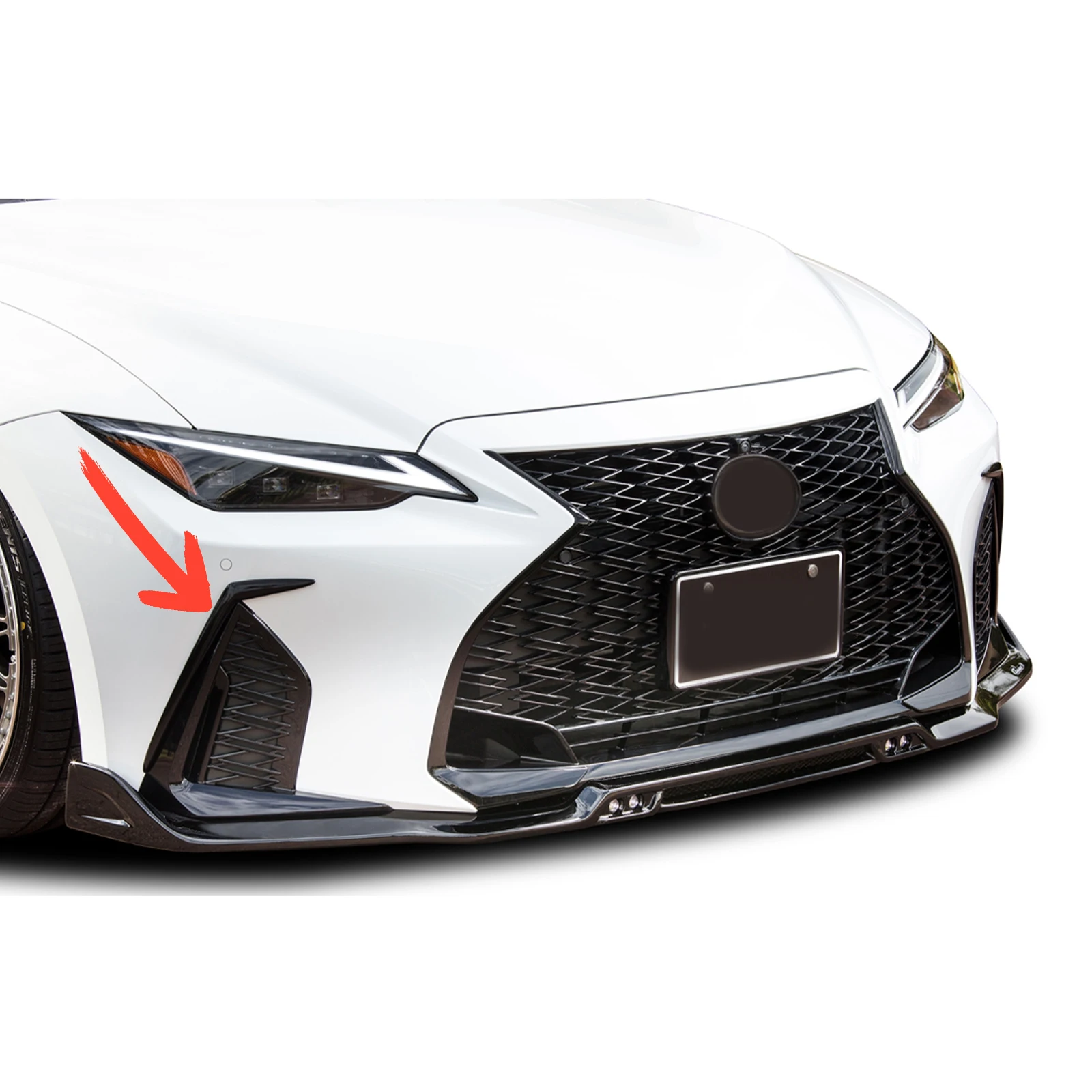 for lexus is 2021 2025 a pair front fog light trim strip owen style body kits car carbon fiber style abs plastic for lexus is 2021 2025 a pair front fog light trim strip owen style body kits car carbon fiber style abs plastic