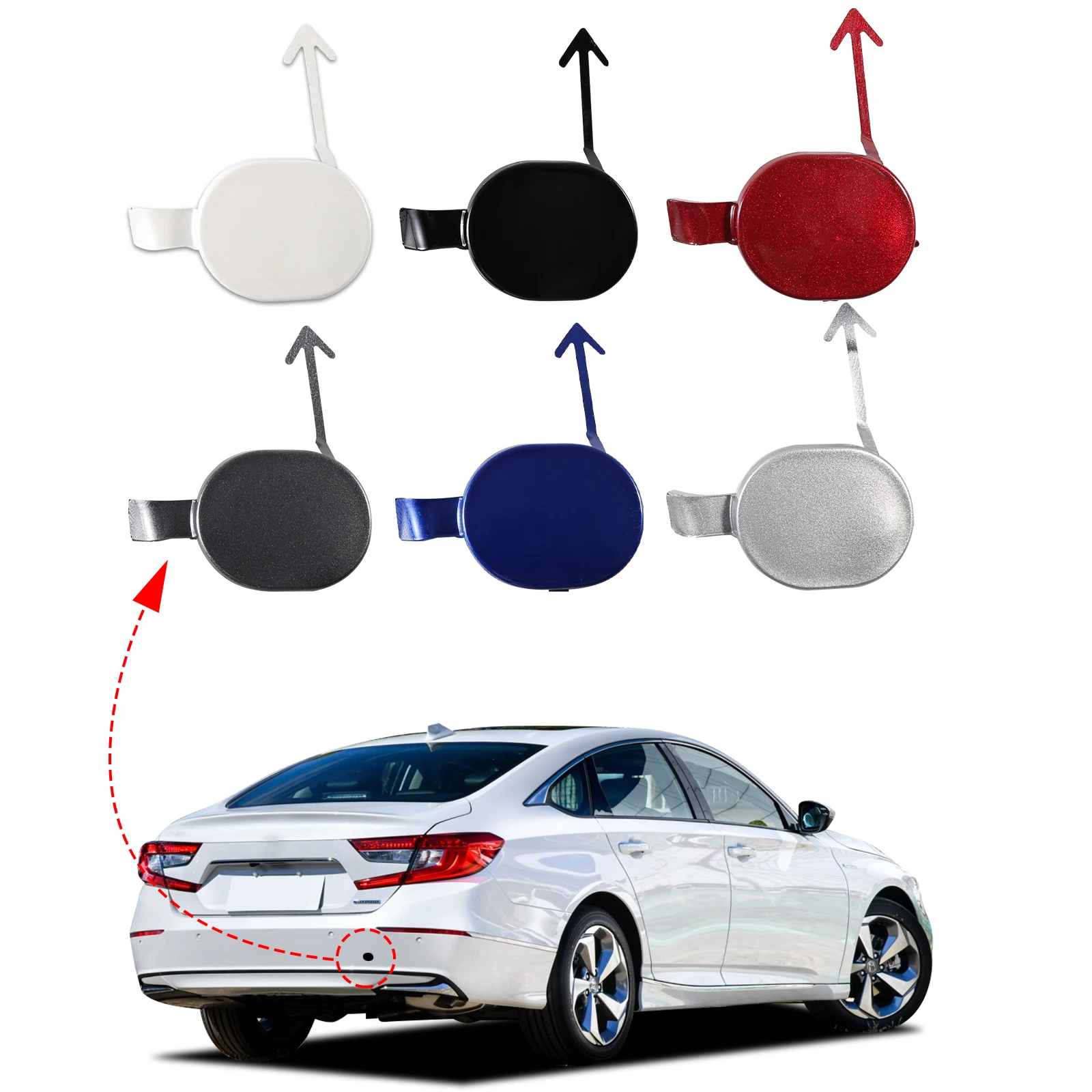 rear bumper tow hook cover cap towing eye fit for honda accord 2018 2019 2020 2021 rear bumper tow hook cover cap towing eye fit for honda accord 2018 2019 2020 2021