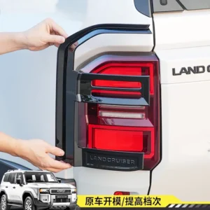bright black abs wear resistant protection accessories for toyota prado lc250 2024 2025 exterior taillight decoration