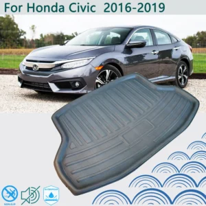for honda civic sedan 2016 2017 2018 2019 10th gen car rear boot cargo liner tailored trunk mat floor tray carpet protection