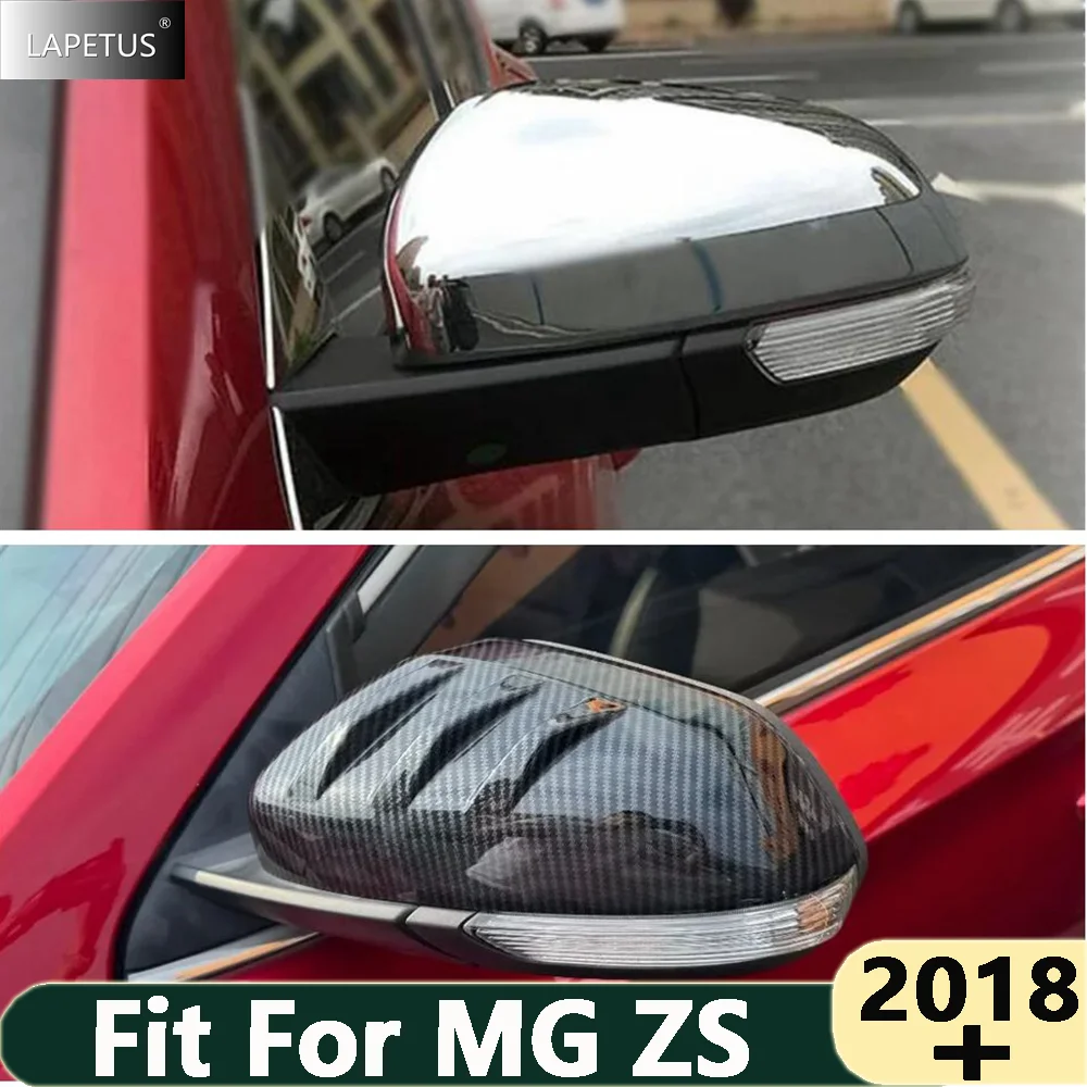chromium outer side door rearview mirror decoration cover trim styling car accessories for mg zs ev 2018 2023 carbon fiber abs chromium outer side door rearview mirror decoration cover trim styling car accessories for mg zs ev 2018 2023 carbon fiber abs